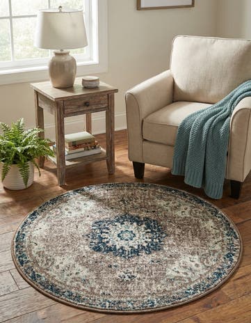 Gray Madeline Round Rug