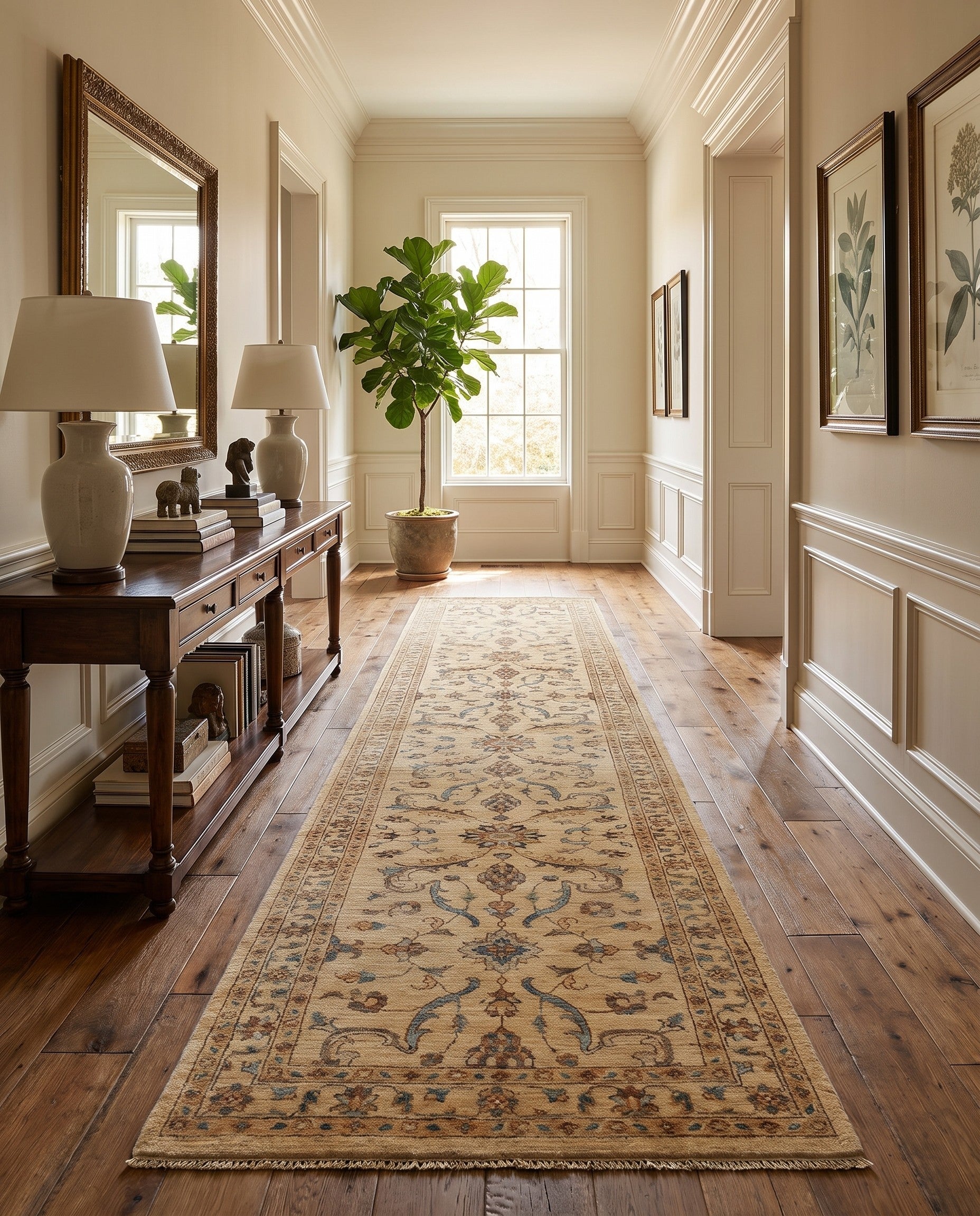 2' 10 x 12' 10 Hand Knotted Ziegler Runner Rug