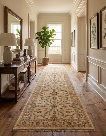 2' 10 x 12' 10 Hand Knotted Ziegler Runner Rug