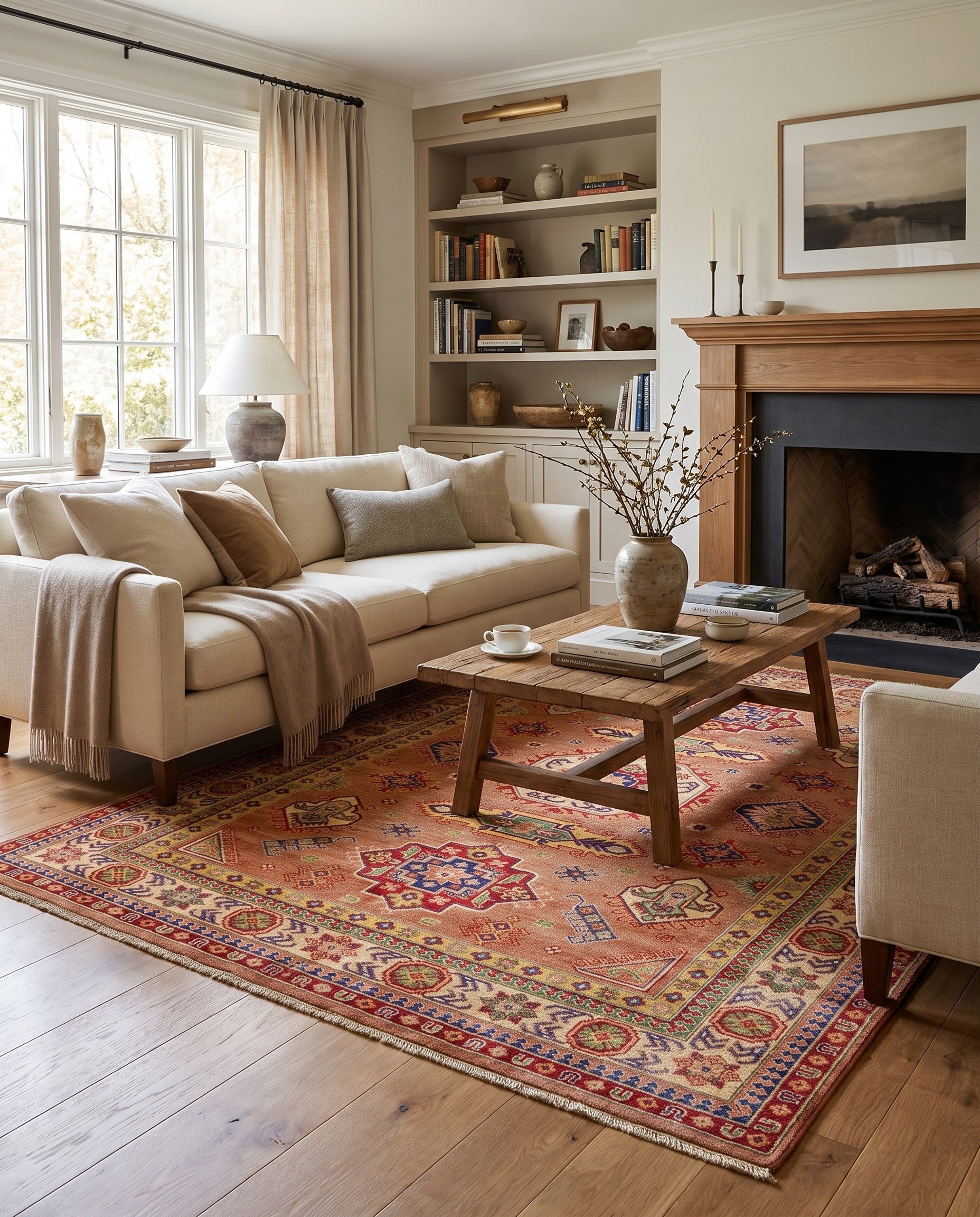 5' 9 x 7' 11 Hand Knotted Kazak Rug