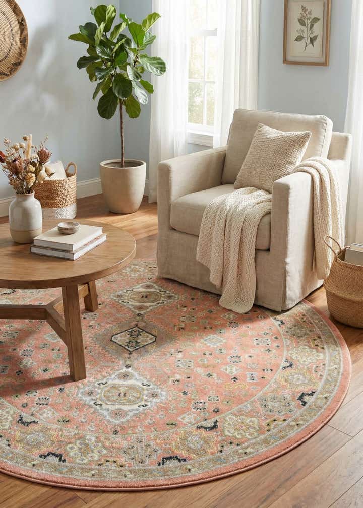 5' 3 x 5' 3 Kamala Washable Round Rug