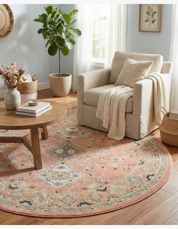 5' 3 x 5' 3 Kamala Washable Round Rug