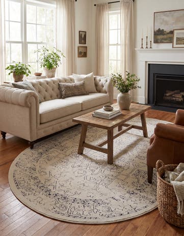White Isabella Oval Rug