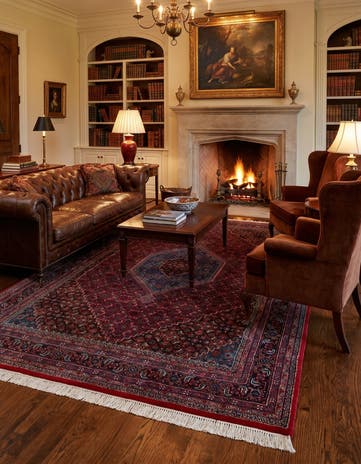 6' 6 x 9' 10 Hand Knotted Bidjar Wool Rug