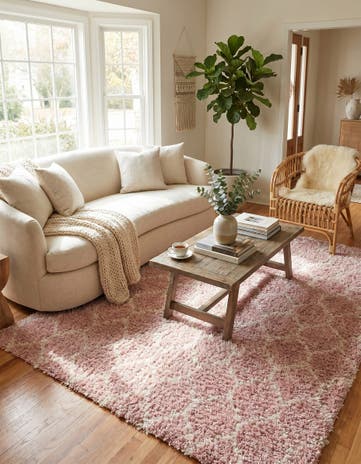 10' x 13' Lattice Shag Rug