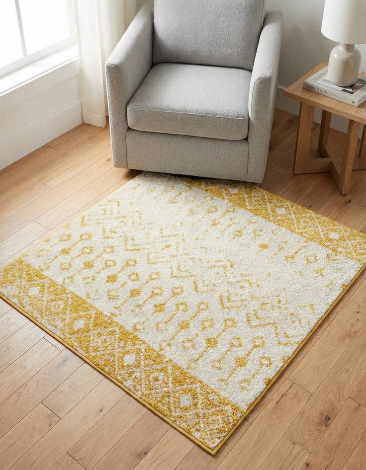 Detail image of 3' x 3' Moroccan Trellis Square Rug