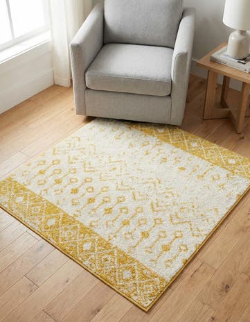 3' x 3' Moroccan Trellis Square Rug