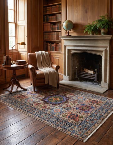 3' 6 x 4' 10 Hand Knotted Mamluk Ziegler Rug