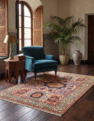 3' 5 x 5' 2 Hand Knotted Mamluk Ziegler Rug