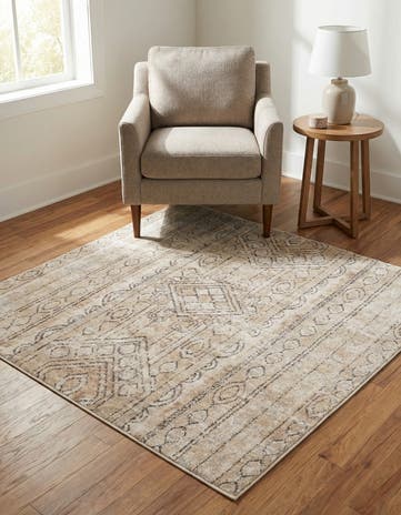 Ivory Oregon Square Rug