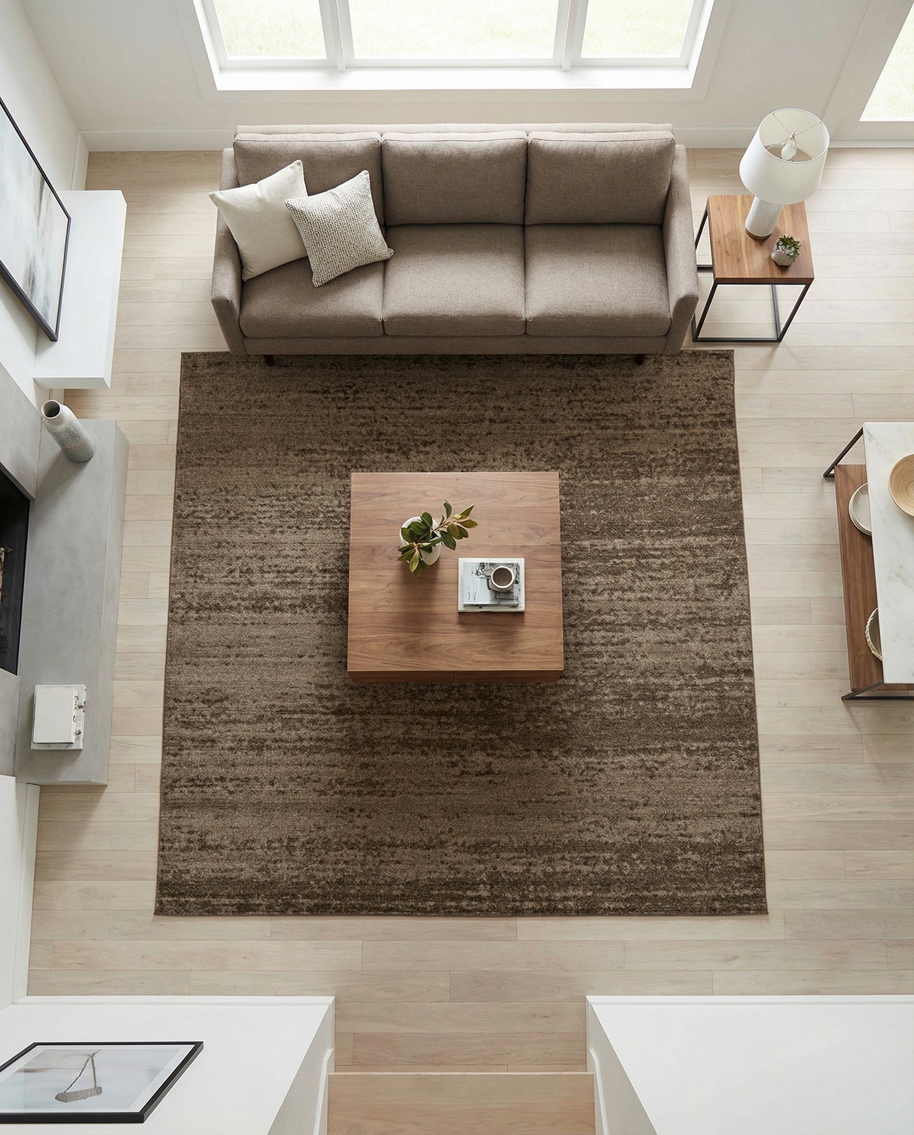 Brown Loft Square Rug
