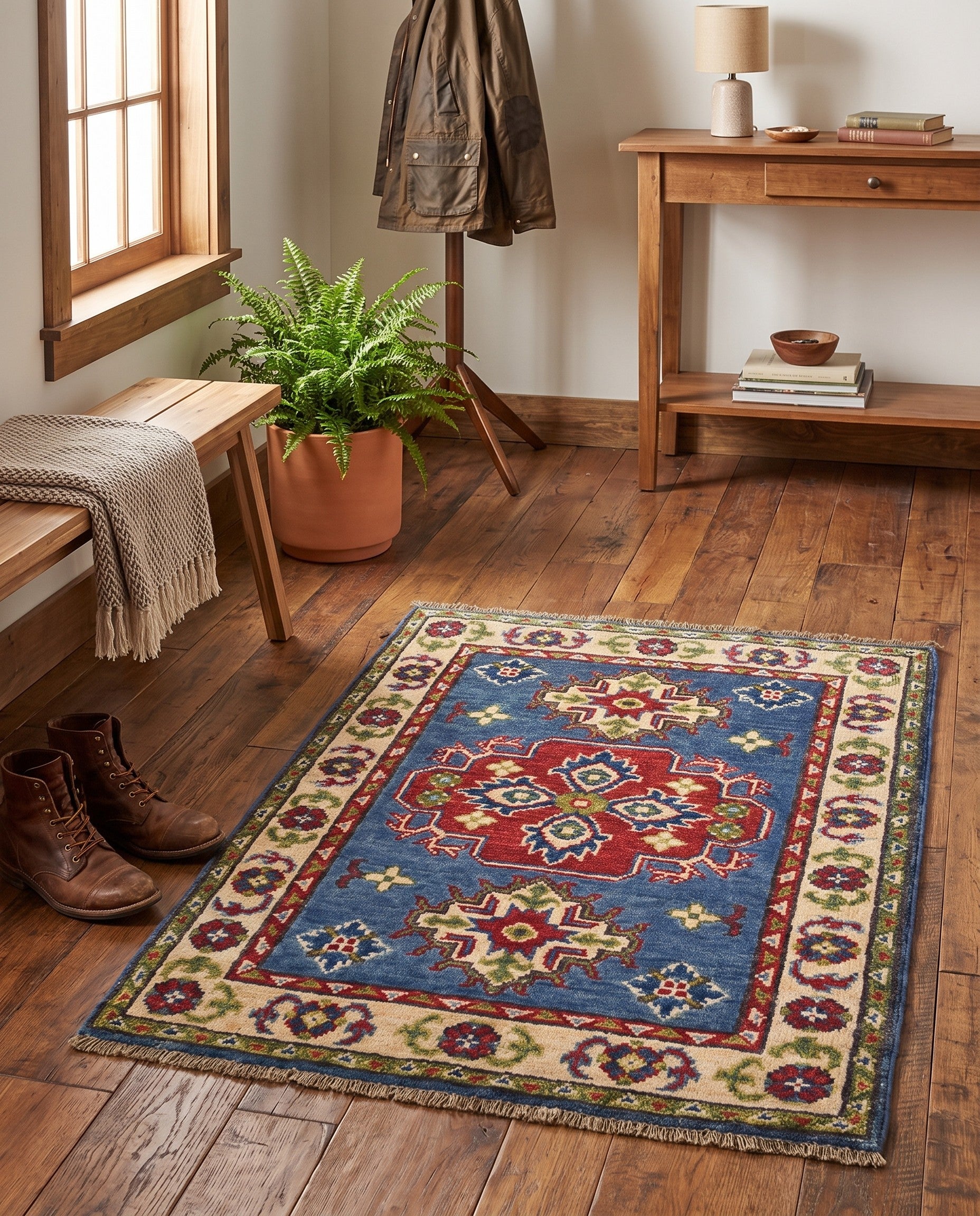 2' 2 x 2' 11 Hand Knotted Kazak Rug