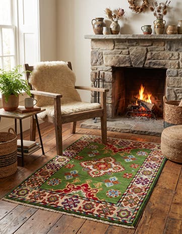 2' 1 x 3' 4 Hand Knotted Kazak Rug
