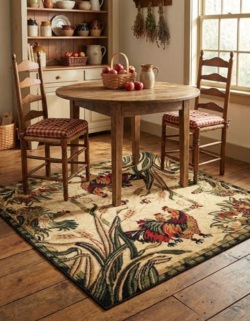 4' x 4' Pastoral Square Rug
