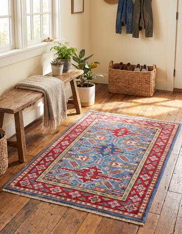 2' 8 x 4' Hand Knotted Kazak Rug