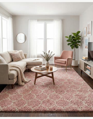 10' x 13' Lattice Shag Rug