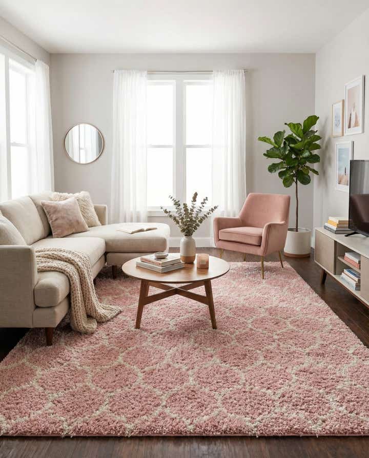 10' x 13' Lattice Shag Rug