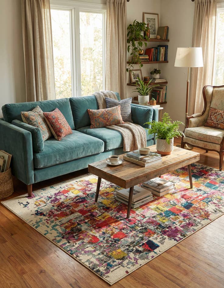 Detail image of 5' x 8' Washable Hyacinth Rug