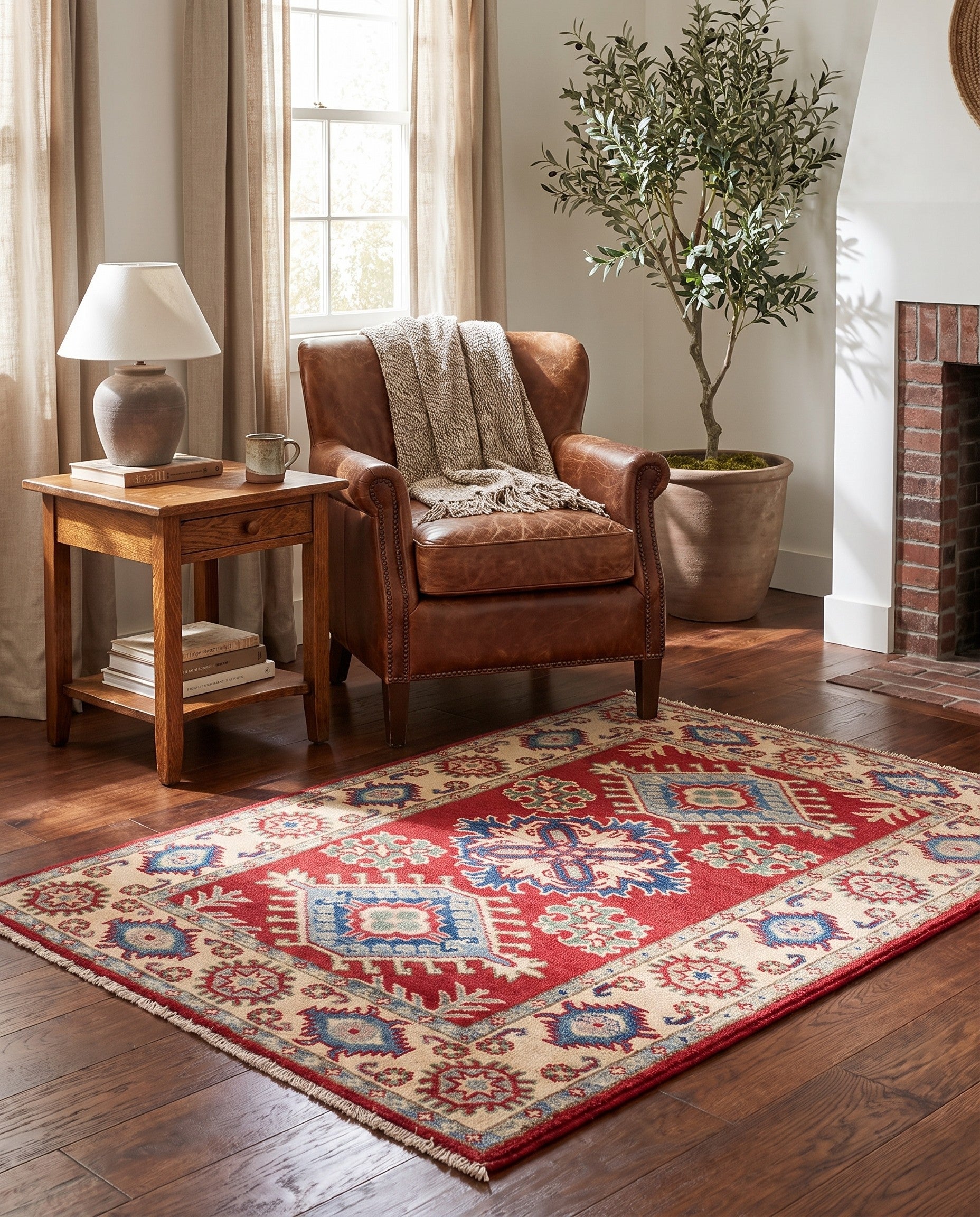 2' 9 x 4' Hand Knotted Kazak Rug