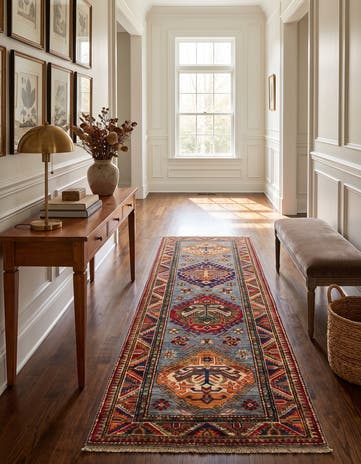 2' 6 x 7' 10 Hand Knotted Kazak Runner Rug