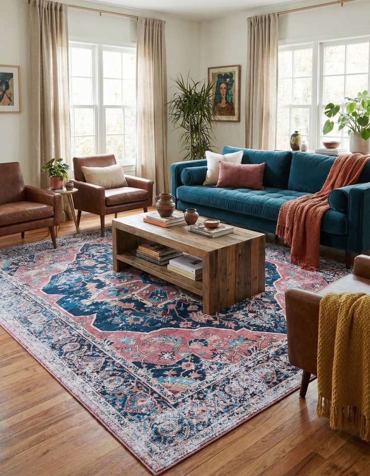 Detail image of 7' 10 x 10' Washable Yara Rug