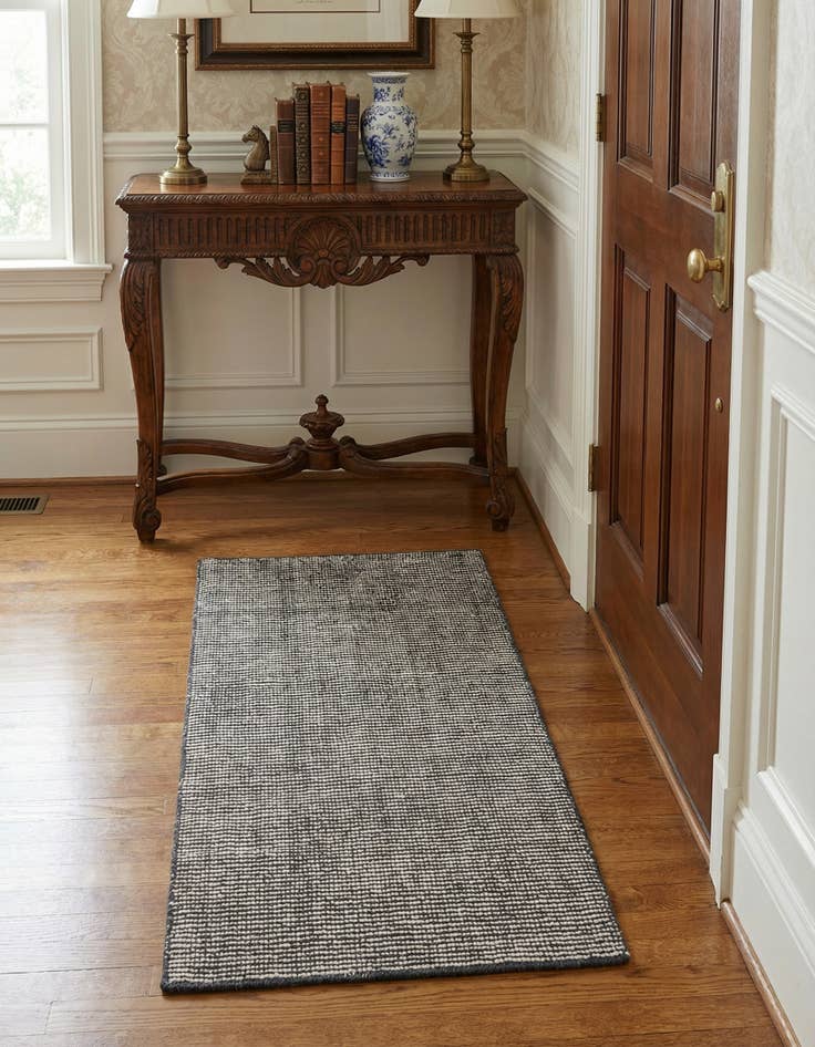 Detail image of 2' x 4' 1  Hand Woven Jill Zarin English Manor Farmhouse Wool Runner Rug