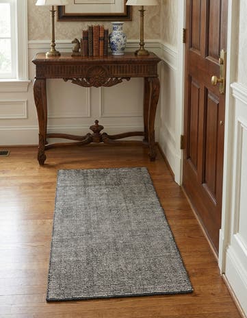 2' x 4' 1 Hand Woven Jill Zarin English Manor Farmhouse Wool Runner Rug