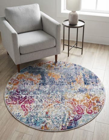3' 7 x 3' 7 Malibu Round Rug