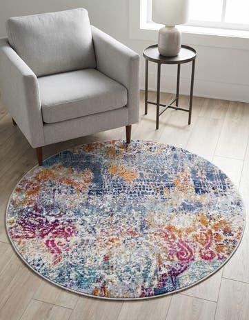 3' 7 x 3' 7 Malibu Round Rug