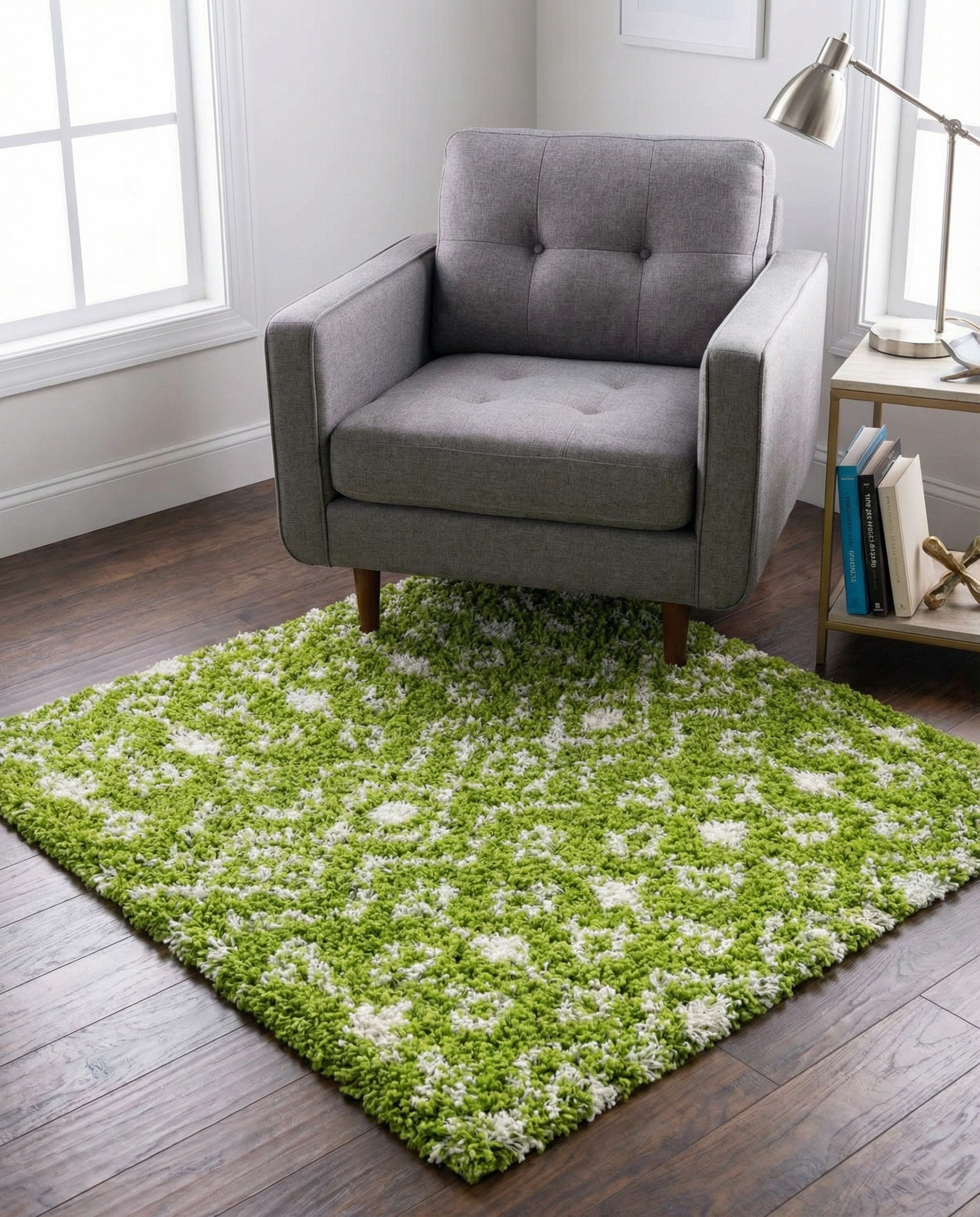 3' x 3' Moroccan Trellis Shag Square Rug