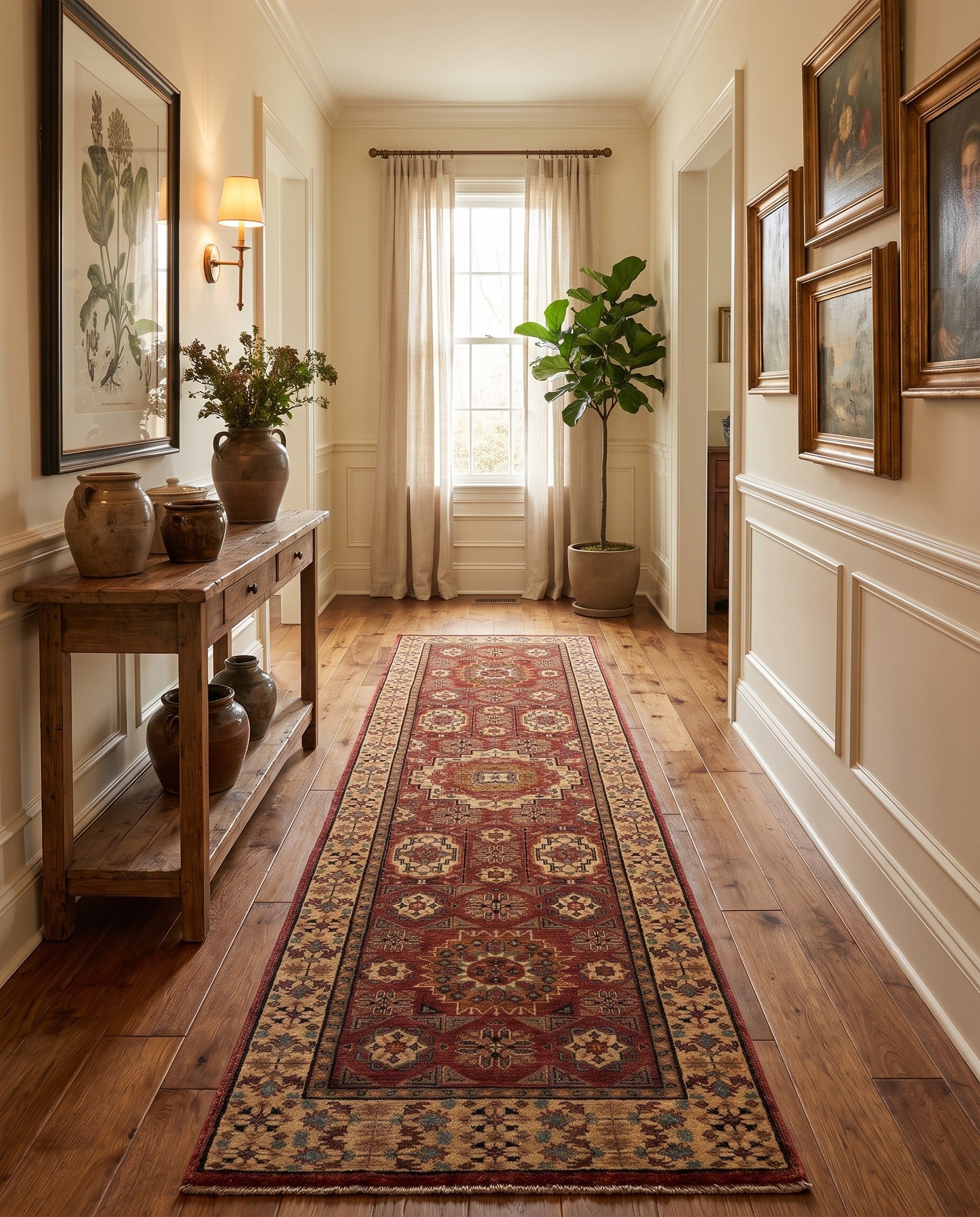 2' 8 x 9' 11 Hand Knotted Mamluk Ziegler Runner Rug