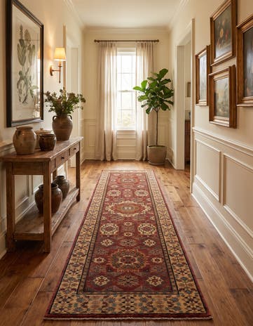 2' 8 x 9' 11 Hand Knotted Mamluk Ziegler Runner Rug