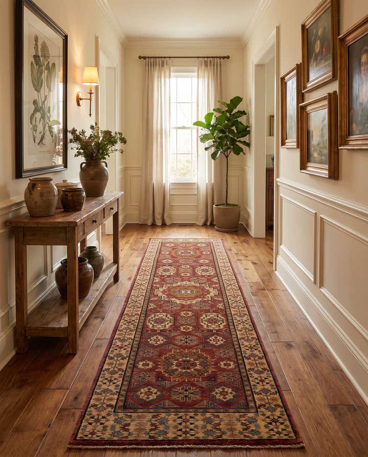 2' 8 x 9' 11 Hand Knotted Mamluk Ziegler Runner Rug