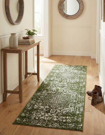 Green Arlington Runner Rug