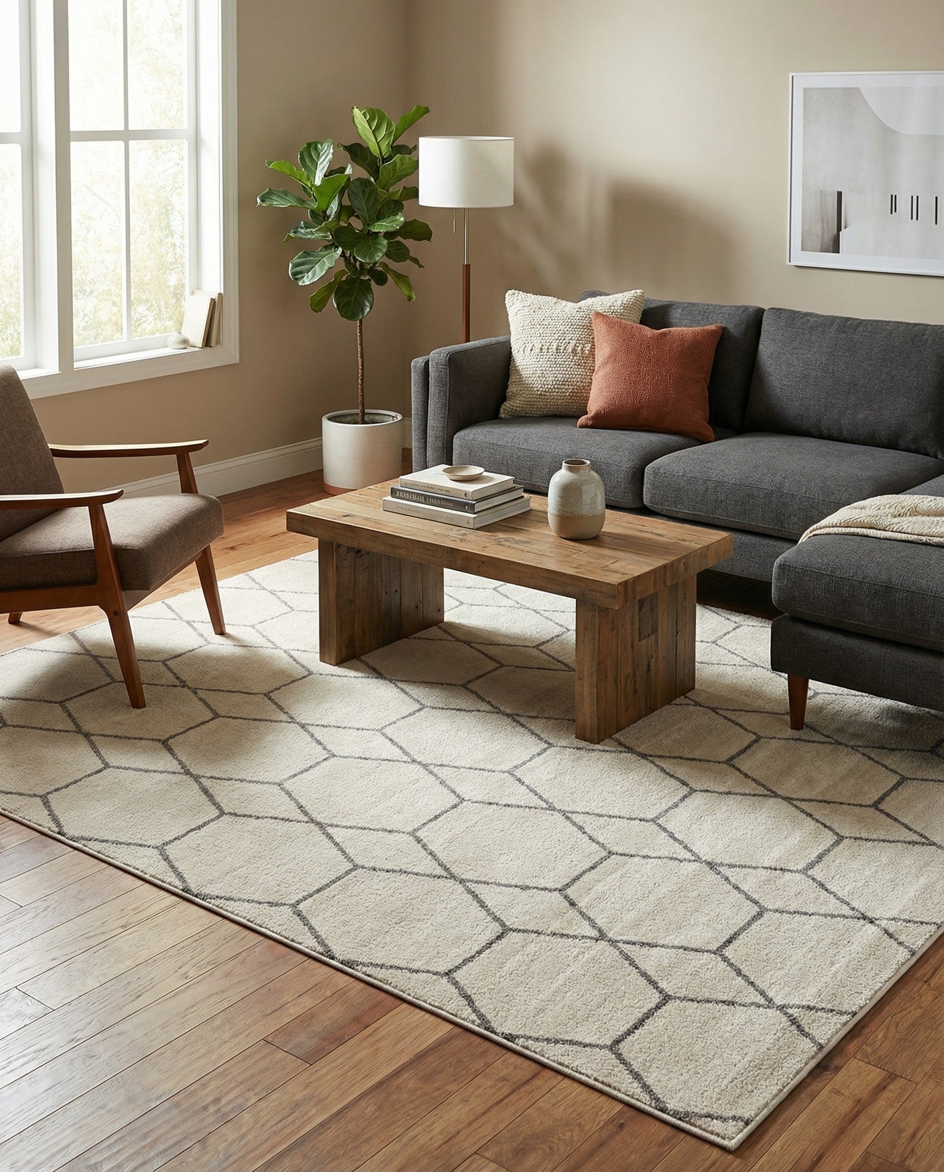 7' 10 x 10' Trellis Frieze Rug