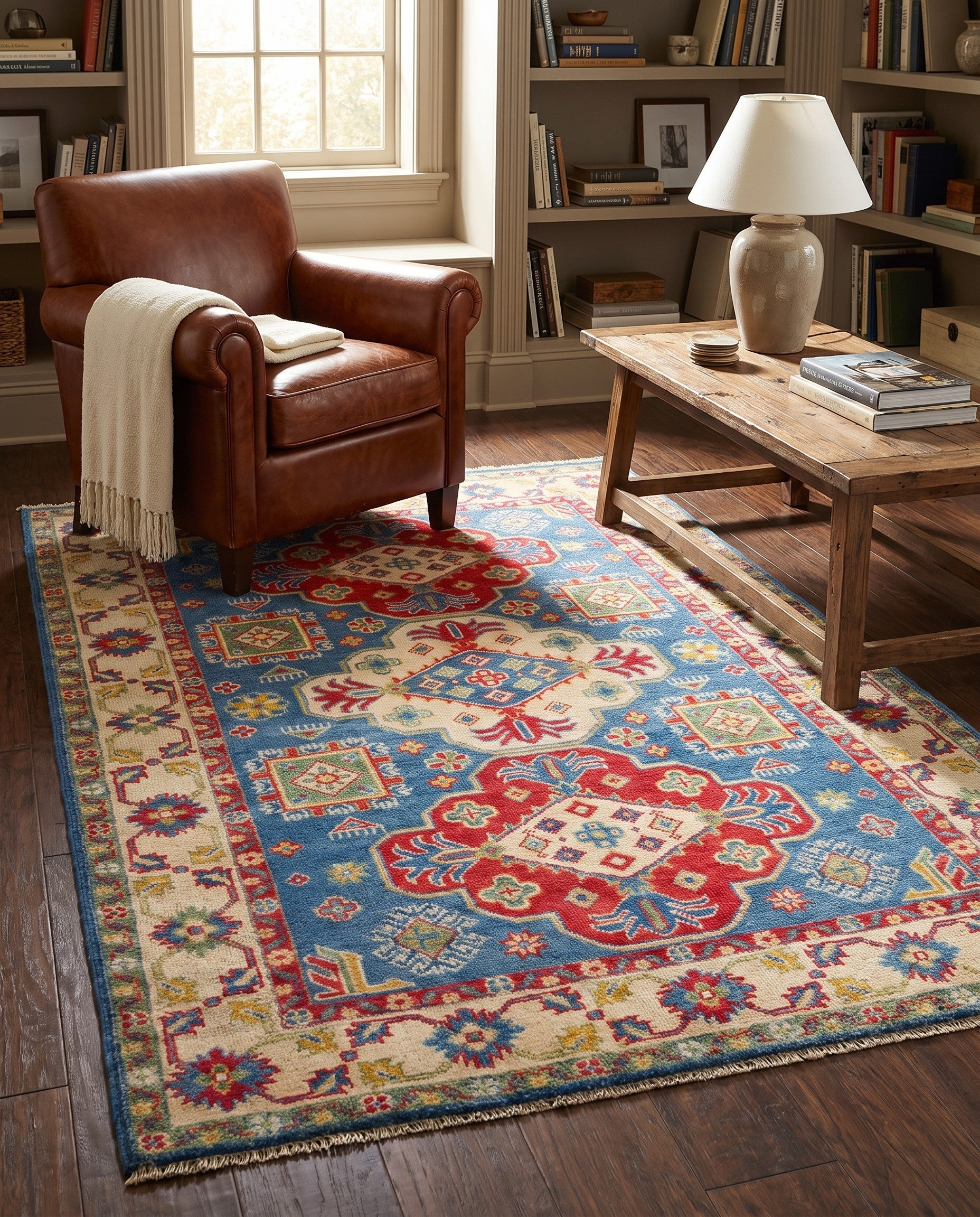 4' 1 x 6' 4 Hand Knotted Kazak Rug