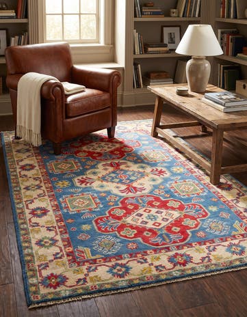 4' 1 x 6' 4 Hand Knotted Kazak Rug