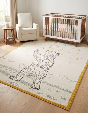 7' 10 x 10' Bear Whimsy Kids Rug