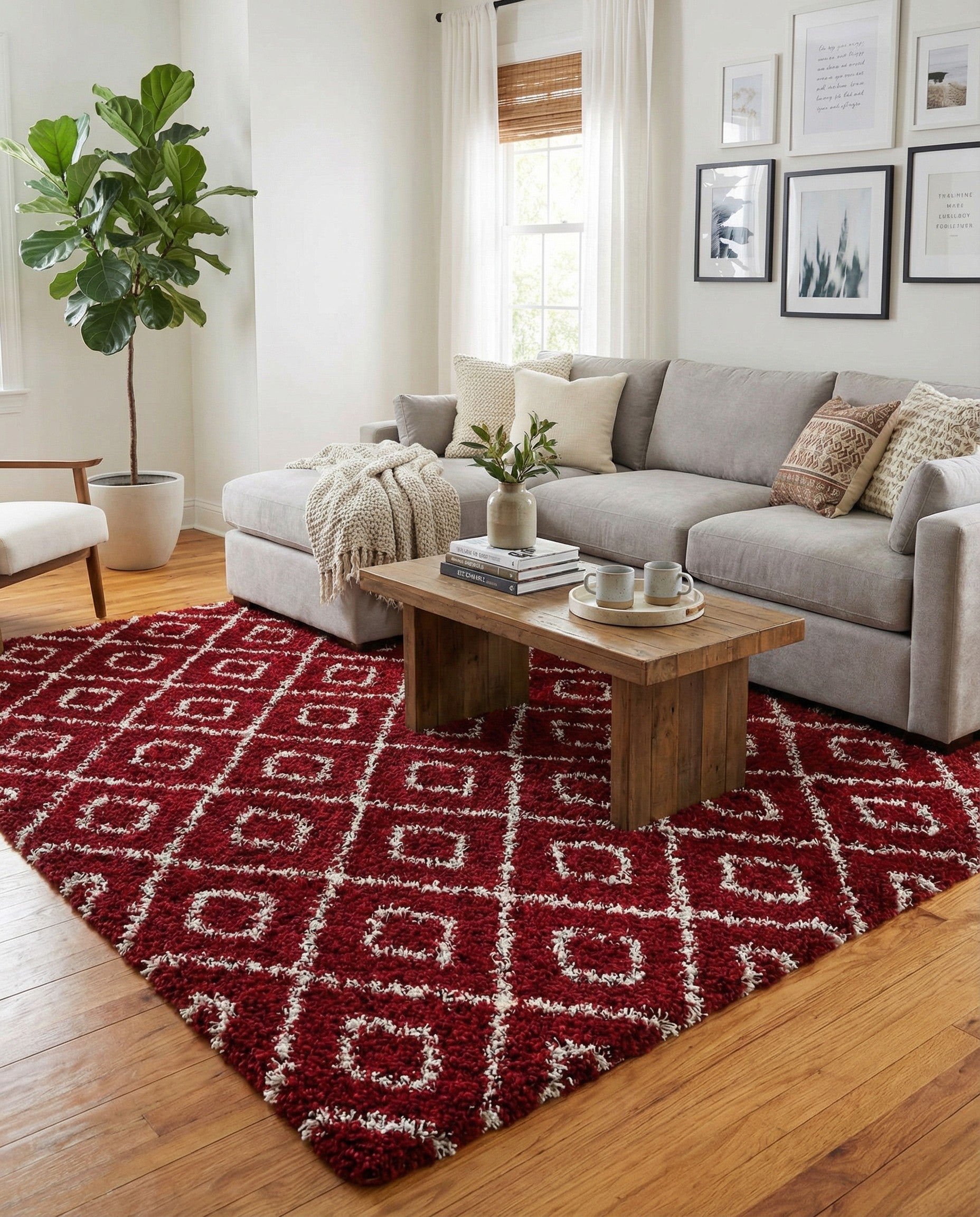 7' 10 x 7' 10 Trellis Shag Square Rug