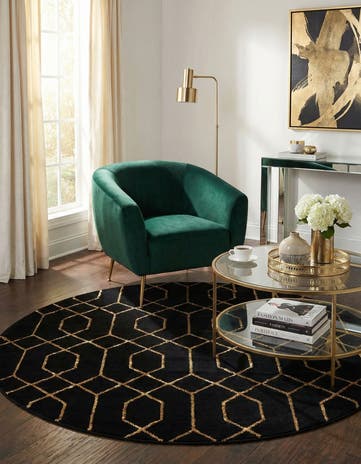 6' x 6' Marilyn Monroe™ Glam Trellis Round Rug