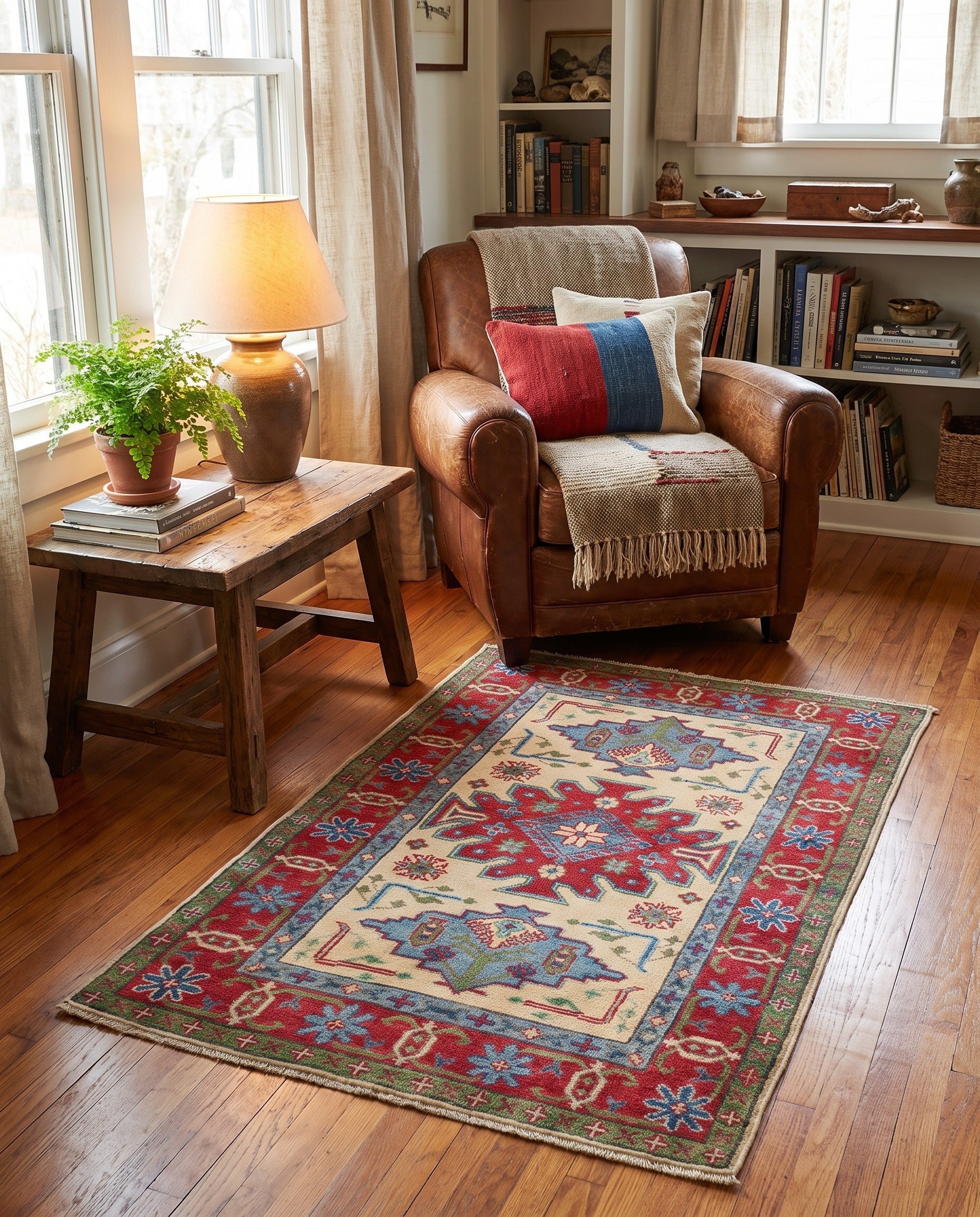 2' 8 x 4' 1 Hand Knotted Kazak Rug