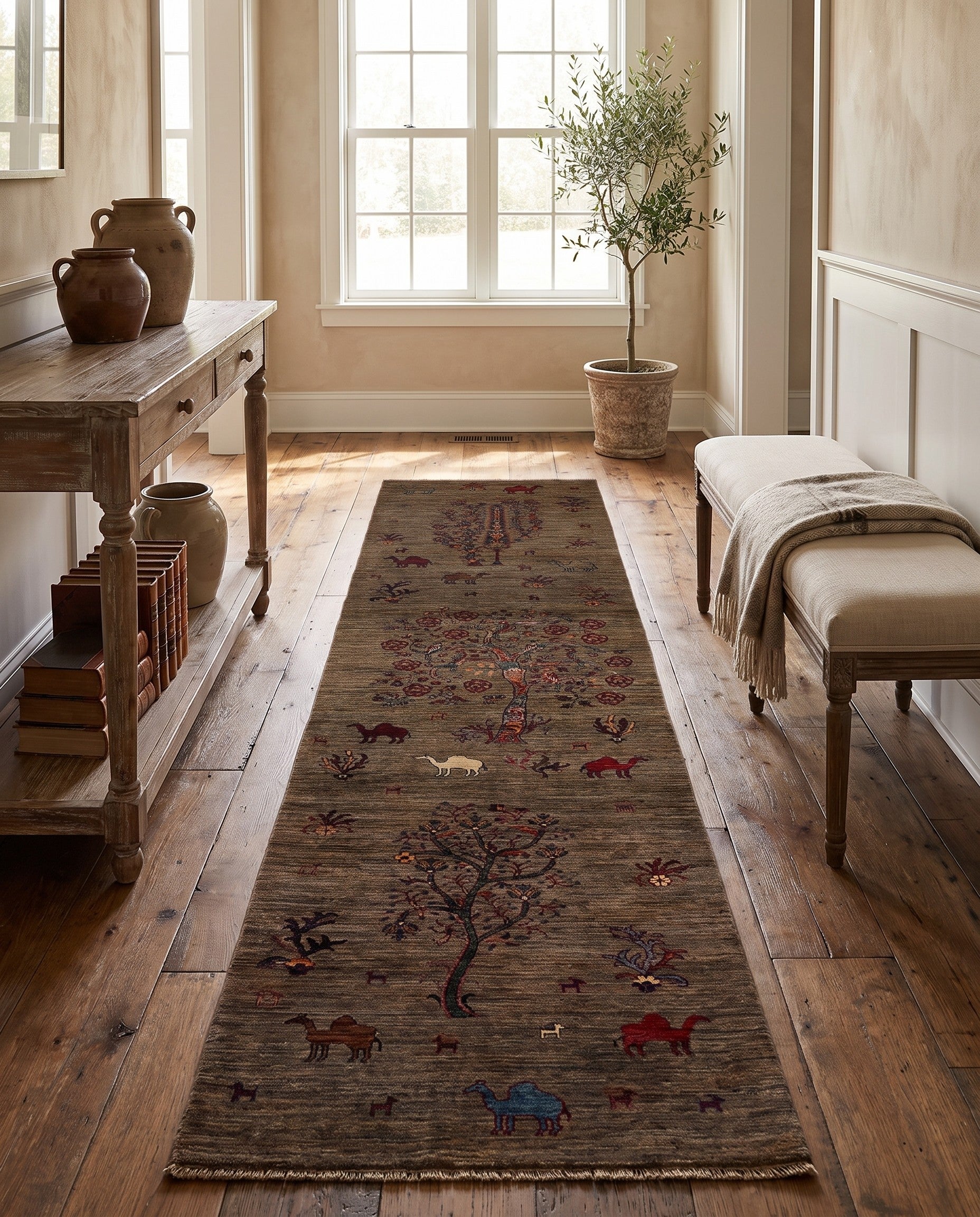 2' 9 x 11' 3 Hand Knotted Ariana Ziegler Runner Rug