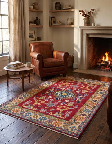 3' 4 x 5' 1 Hand Knotted Kazak Rug
