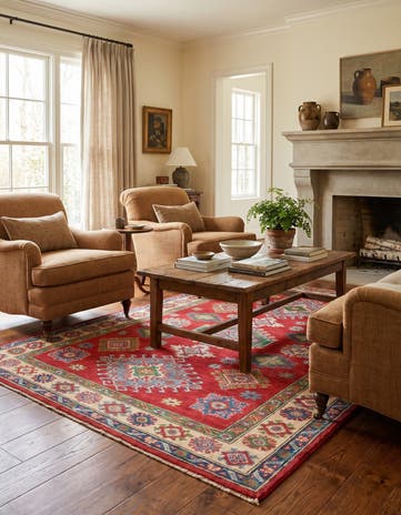 4' x 5' 11 Hand Knotted Kazak Rug