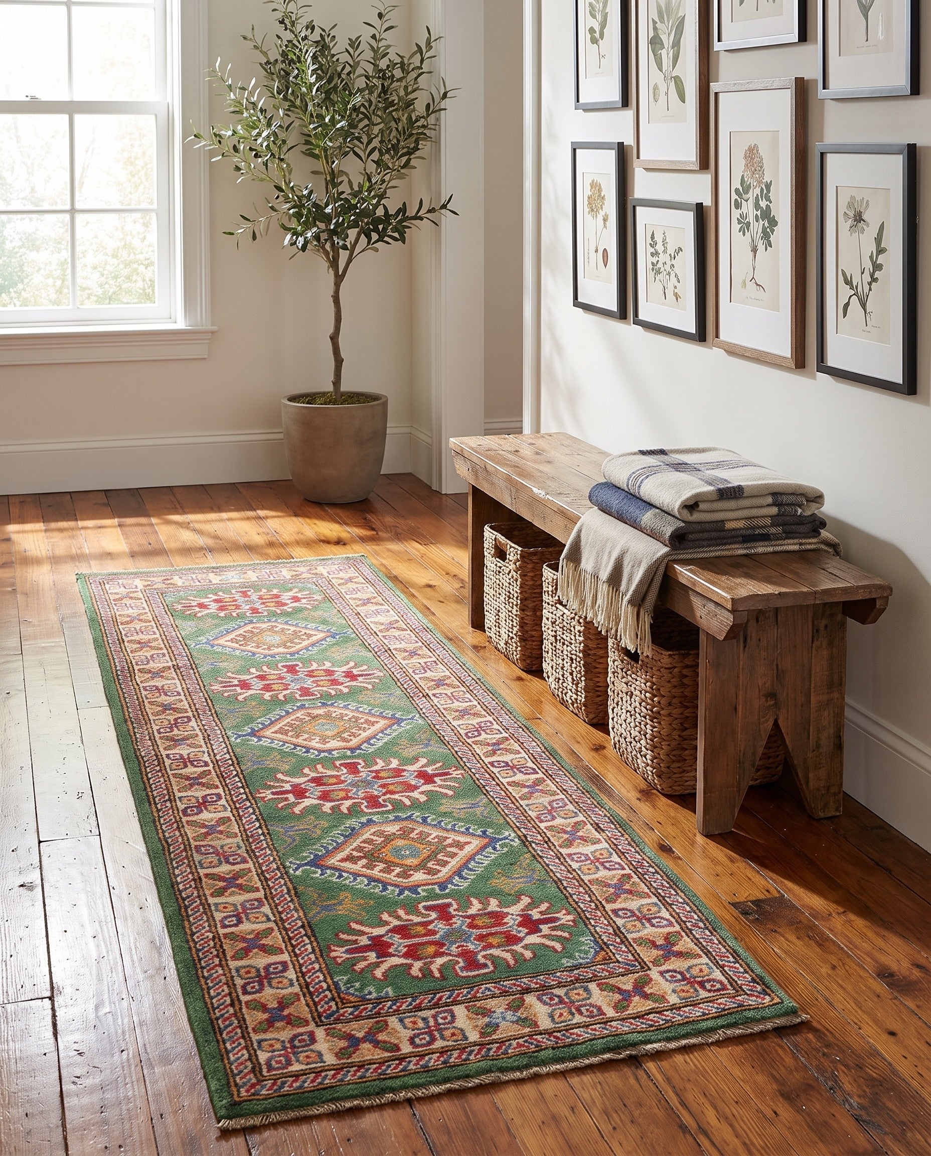 2' x 6' Hand Knotted Kazak Runner Rug