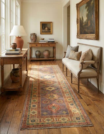 2' 10 x 10' Hand Knotted Oushak Wool Runner Rug