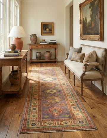 2' 10 x 10' Hand Knotted Oushak Wool Runner Rug