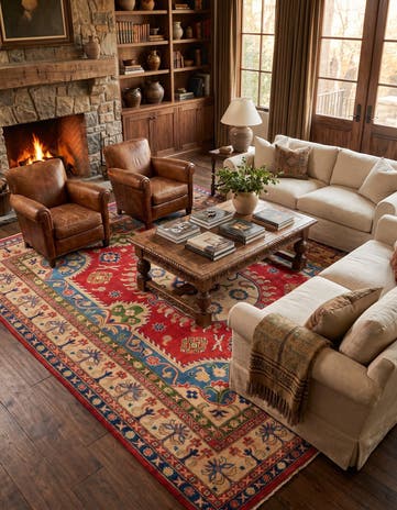 7' 10 x 10' 3 Hand Knotted Kazak Rug