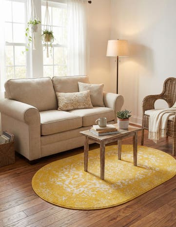 Yellow Arlington Oval Rug