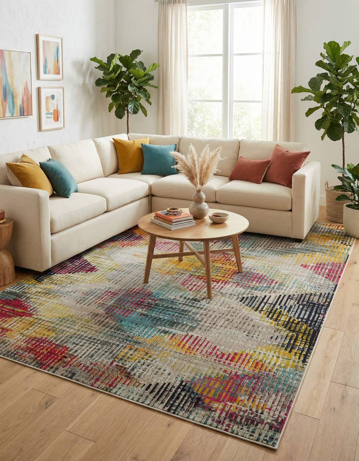 Detail image of  10' x 14'  Washable Theia Rug